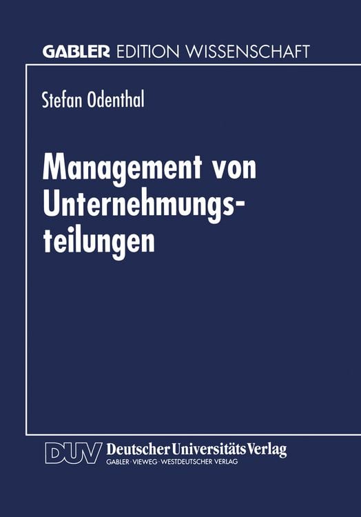 Produktbild: Management von Unternehmungsteilungen