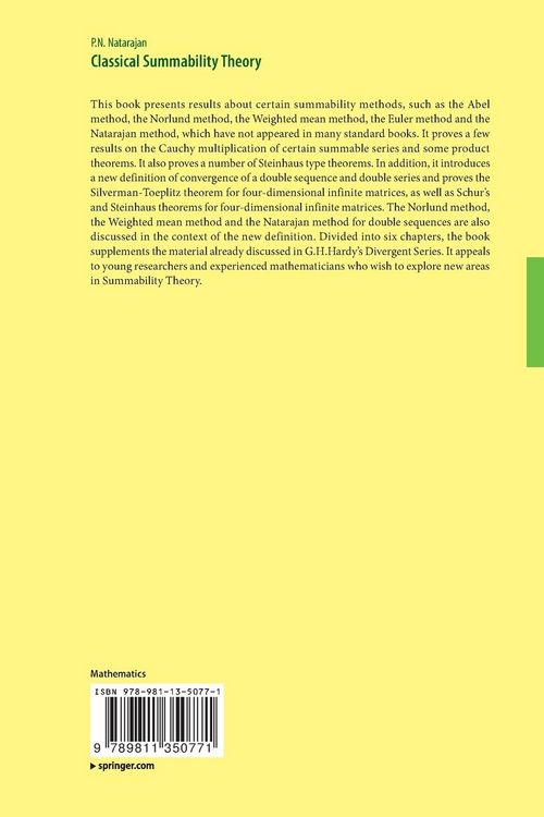 Produktbild: Classical Summability Theory