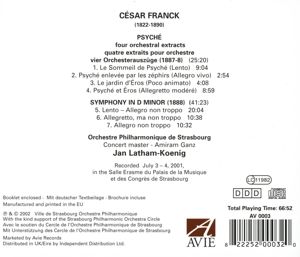 Produktbild: Franck: Symphony in D,Psyche - four orchestral ex
