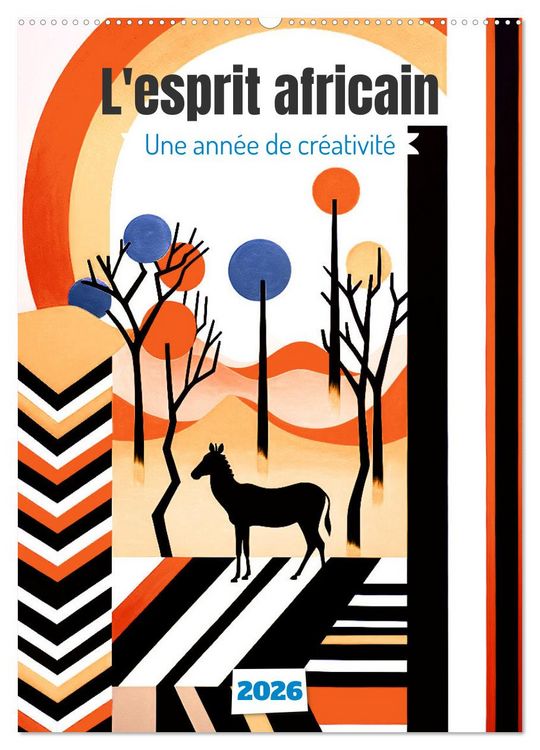 Produktbild: L'esprit africain (Calendrier mural 2026 DIN A2 horizontal), CALVENDO calendrier mensuel