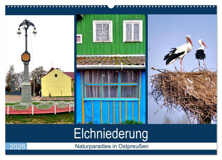 Produktbild: Elchniederung - Naturparadies in Ostpreu&szlig;en (Wandkalender 2026 DIN A2 quer), CALVENDO Monatskalender