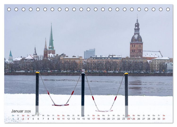 Produktbild: Riga - Paris des Ostens (Tischkalender 2026 DIN A5 quer), CALVENDO Monatskalender