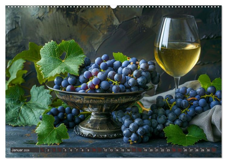 Produktbild: Wein begeistert (Wandkalender 2026 DIN A2 quer), CALVENDO Monatskalender