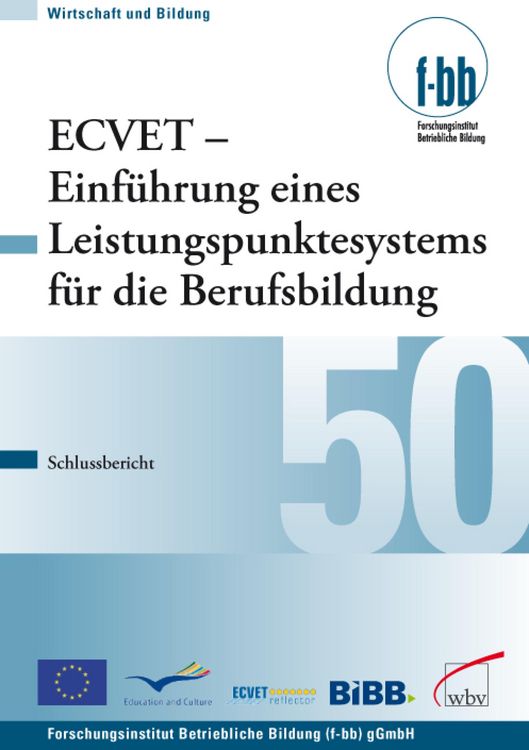 Produktbild: ECVET - Einf&uuml;hrung eines Leistungspunktesystems f&uuml;r die Berufsbildung
