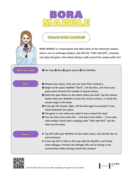 Produktbild: Talk! With BTS (Global edition) | 2-Book Set (without Motipen) | Korean Learning for Basic Learners | Korean Keyboard Stickers