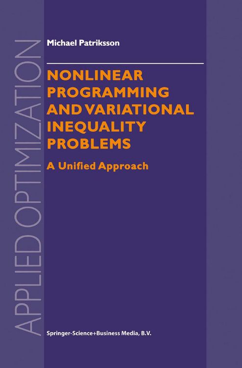 Produktbild: Nonlinear Programming and Variational Inequality Problems