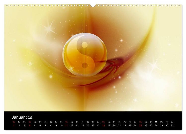Produktbild: Buddha und Yin Yang (Wandkalender 2026 DIN A2 quer), CALVENDO Monatskalender