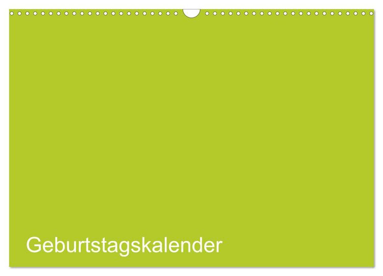 Produktbild: Bastel-Geburtstagskalender gr&uuml;n / Geburtstagskalender (Wandkalender 2026 DIN A3 quer), CALVENDO Monatskalender