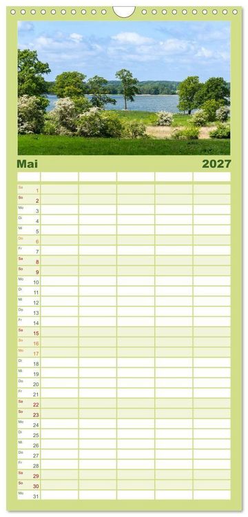 Produktbild: Familienplaner 2027 - Unterwegs entlang der Schlei mit 5 Spalten (Wandkalender, 21 x 45 cm) CALVENDO