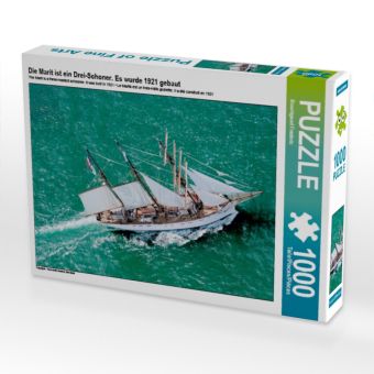 Produktbild: CALVENDO Puzzle Die Marit ist ein Drei-Schoner. Es wurde 1921 gebaut | 1000 Teile Lege-Gr&ouml;&szlig;e 64 &times; 48 cm Foto-Puzzle f&uuml;r gl&uuml;ckliche Stunden