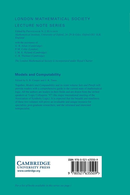 Produktbild: Models and Computability