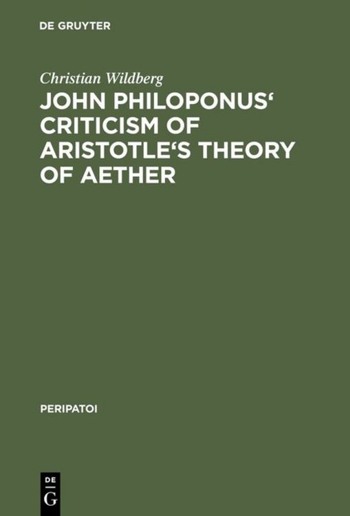 Produktbild: John Philoponus' Criticism of Aristotle's Theory of Aether