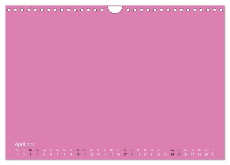 Produktbild: Bastelkalender - Pink (Wandkalender 2027 DIN A4 quer), CALVENDO Monatskalender