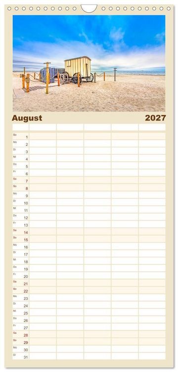 Produktbild: Familienplaner 2027 - NORDERNEY - Meine Liebe zur Nordseeinsel mit 5 Spalten (Wandkalender, 21 x 45 cm) CALVENDO