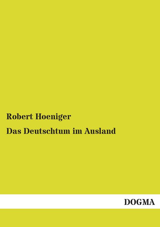 Produktbild: Das Deutschtum im Ausland