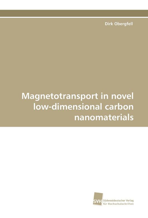 Produktbild: Magnetotransport in novel low-dimensional carbon nanomaterials