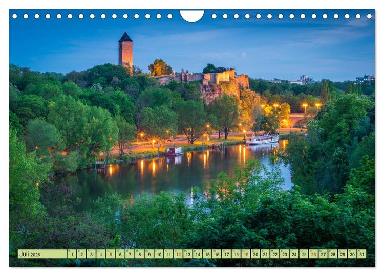 Produktbild: Gr&uuml;nes Halle/Saale - Meine wilde H&auml;ndelstadt (Wandkalender 2026 DIN A4 quer), CALVENDO Monatskalender