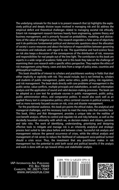 Produktbild: Ethics and Risk Management (HC)