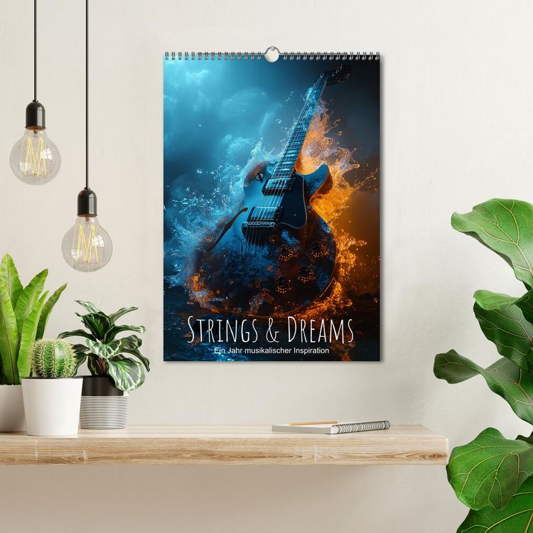 Produktbild: Strings & Dreams: Ein Jahr musikalischer Inspiration (Wandkalender 2026 DIN A3 hoch), CALVENDO Monatskalender