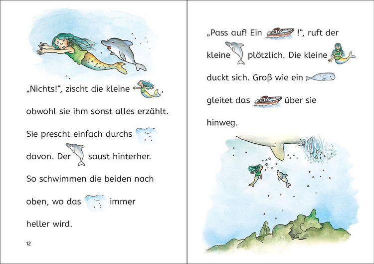 Produktbild: Lesenlernen in 3 Schritten - Die sch&ouml;nsten Geschichten von Meerm&auml;dchen und Delfinen