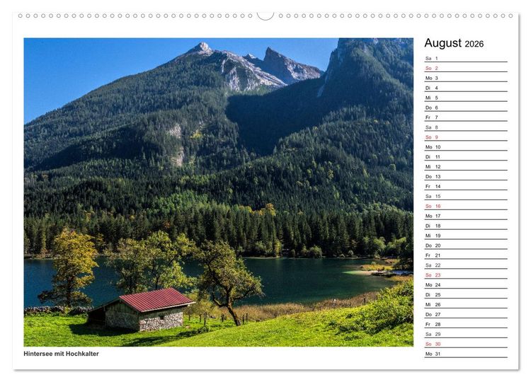 Produktbild: Servus im Bergsteigerdorf Ramsau (Wandkalender 2026 DIN A2 quer), CALVENDO Monatskalender