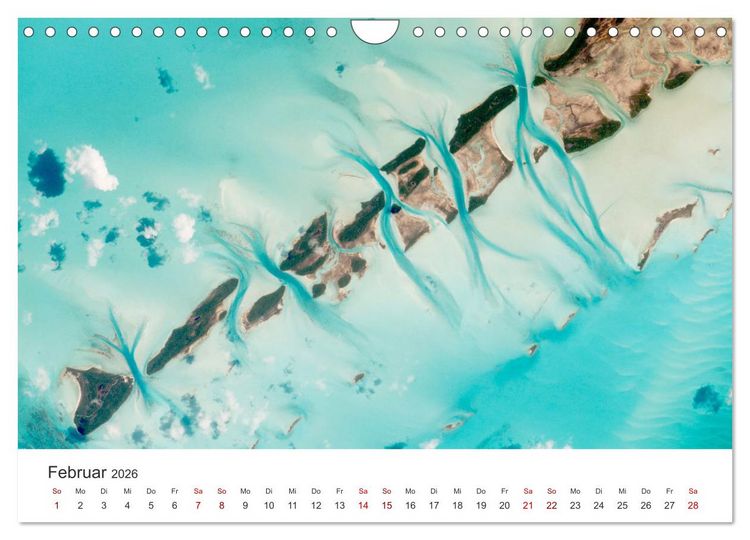 Produktbild: Satellitenbilder - Spektakul&auml;re Aufnahmen aus dem Weltall (Wandkalender 2026 DIN A4 quer), CALVENDO Monatskalender