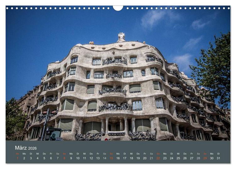 Produktbild: Barcelona - Faszinierende Architektur (Wandkalender 2026 DIN A3 quer), CALVENDO Monatskalender