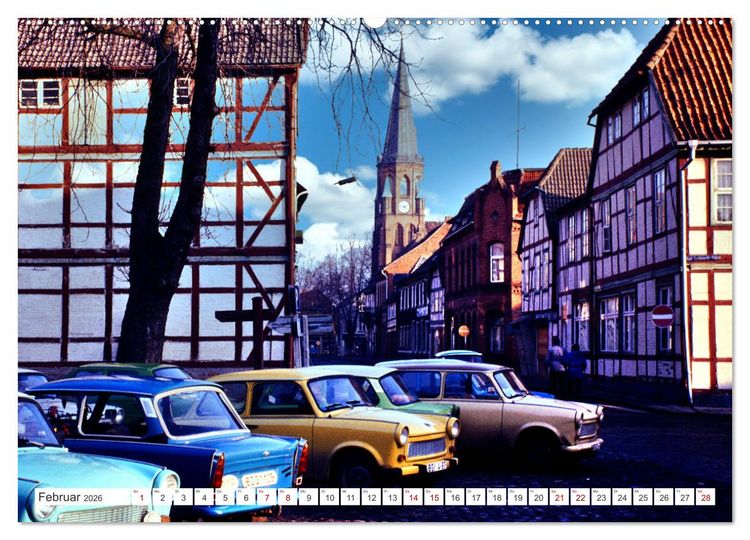 Produktbild: Trabi-Land DDR (hochwertiger Premium Wandkalender 2026 DIN A2 quer), Kunstdruck in Hochglanz