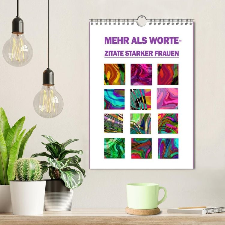 Produktbild: Mehr als Worte - Zitate starker Frauen (Wandkalender 2026 DIN A4 hoch), CALVENDO Monatskalender