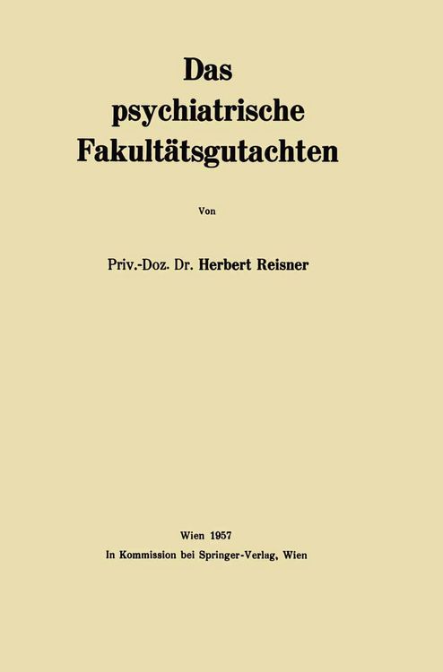Produktbild: Das psychiatrische Fakult&auml;tsgutachten