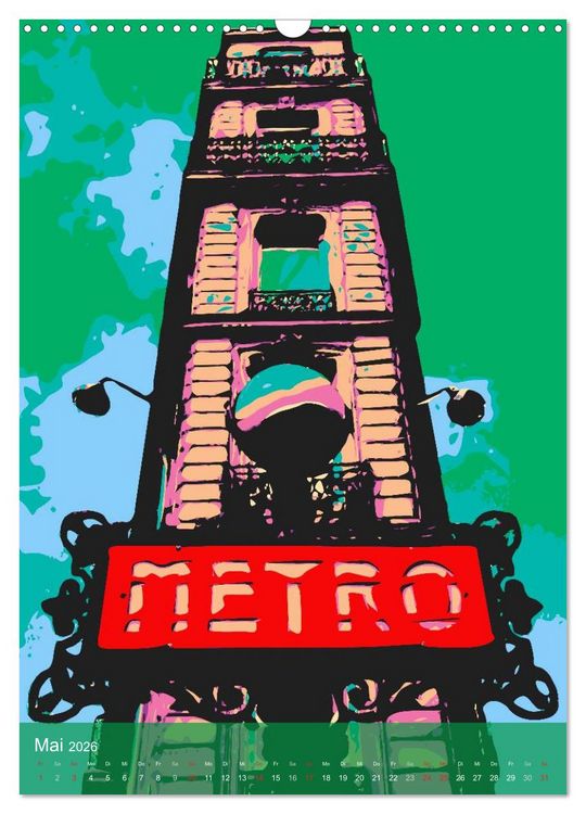 Produktbild: Paris pop-art (Wandkalender 2026 DIN A3 hoch), CALVENDO Monatskalender