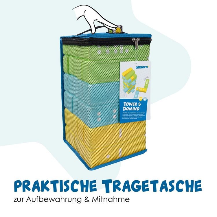 Produktbild: alldoro - XXL Wackelturm & Domino Spiel f&uuml;r Kinder