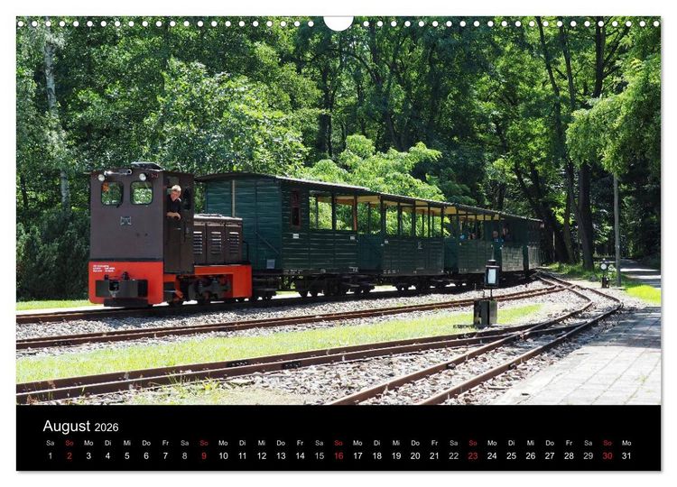 Produktbild: Waldeisenbahn Bad Muskau (Wandkalender 2026 DIN A3 quer), CALVENDO Monatskalender