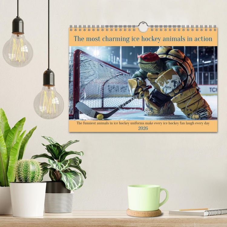 Produktbild: The most charming ice hockey animals in action (Wall Calendar 2026 DIN A4 landscape), CALVENDO 12 Month Wall Calendar