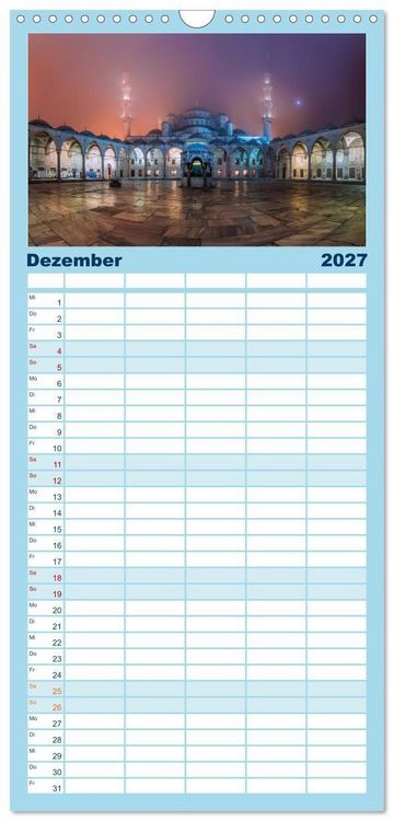 Produktbild: Familienplaner 2027 - Istanbul - Stadt am Bosporus mit 5 Spalten (Wandkalender, 21 x 45 cm) CALVENDO