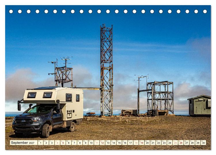 Produktbild: Overlanding on Iceland - Mit dem 4x4 Camper kreuz und quer &uuml;ber die Insel (Tischkalender 2027 DIN A5 quer), CALVENDO Monatskalender