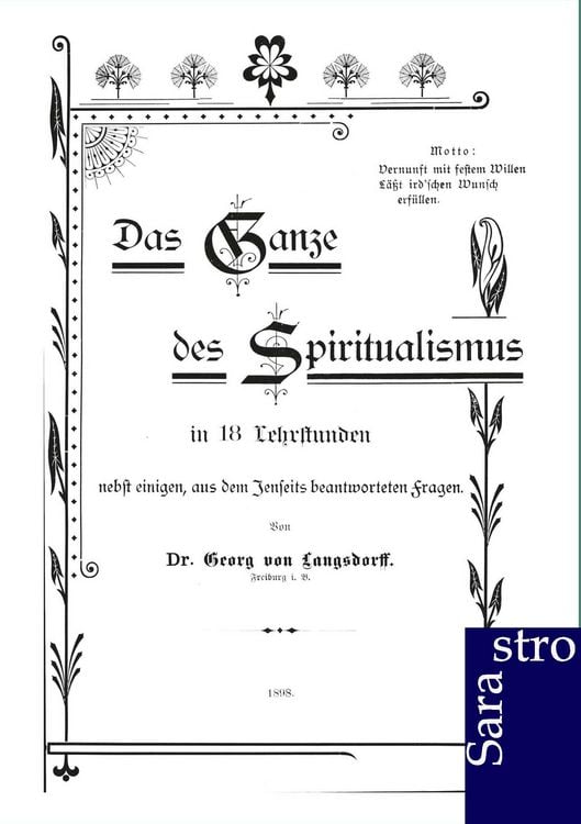 Produktbild: Das Ganze des Spiritualismus
