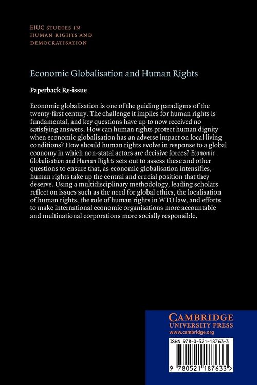 Produktbild: Economic Globalisation and Human Rights