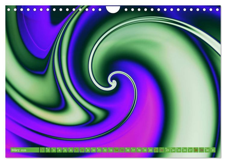 Produktbild: Lineare Strahlkraft - Wellen, Digitale Kunst (Wandkalender 2026 DIN A4 quer), CALVENDO Monatskalender