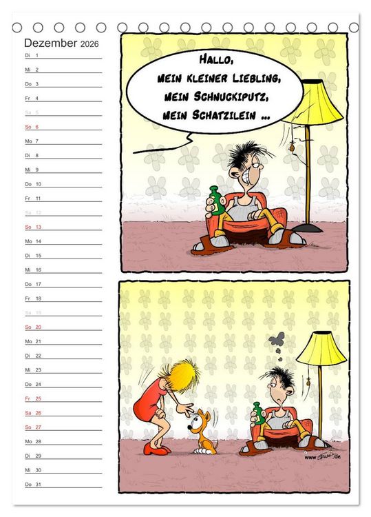 Produktbild: Trumix Cartoons - Autsch, das tut weh! (Tischkalender 2026 DIN A5 hoch), CALVENDO Monatskalender