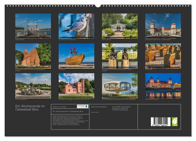 Produktbild: Ein Wochenende im Ostseebad Binz (hochwertiger Premium Wandkalender 2026 DIN A2 quer), Kunstdruck in Hochglanz