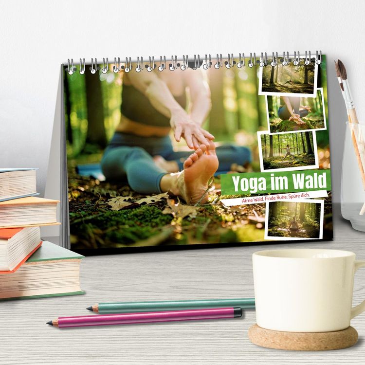 Produktbild: Yoga im Wald (Tischkalender 2027 DIN A5 quer), CALVENDO Monatskalender
