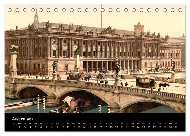 Produktbild: Berlin um 1900 (Tischkalender 2027 DIN A5 quer), CALVENDO Monatskalender