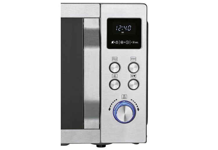 Produktbild: Severin MW 7774 Mikrowelle Edelstahl (geb&uuml;rstet), Silber 900 W Grillfunktion, mit Pizzafunktion, Hei&szlig;luft-Funktion