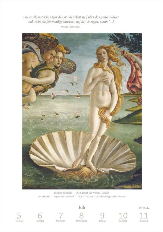 Produktbild: Kunst Wochen-Kulturkalender 2027 - 53 Meisterwerke der Malerei
