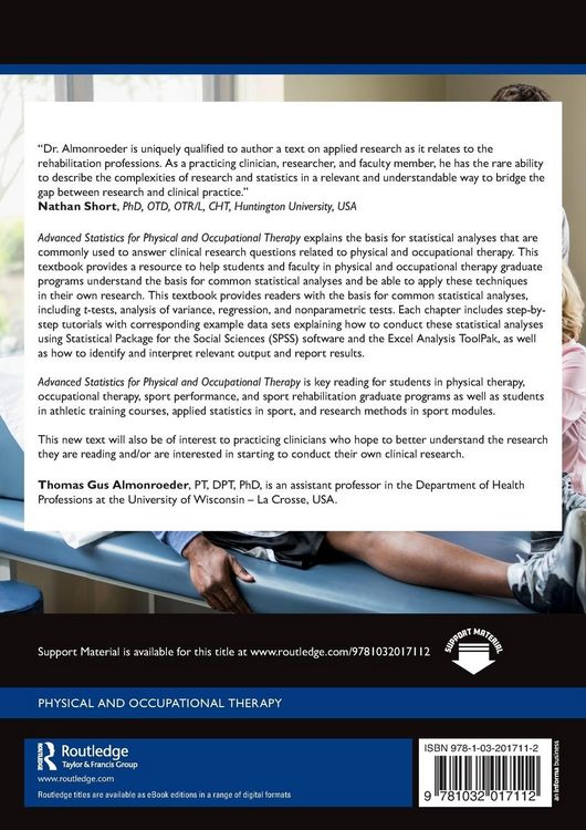 Produktbild: Advanced Statistics for Physical and Occupational Therapy