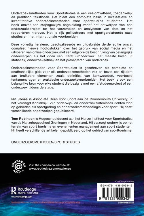 Produktbild: Onderzoeksmethoden voor Sportstudies