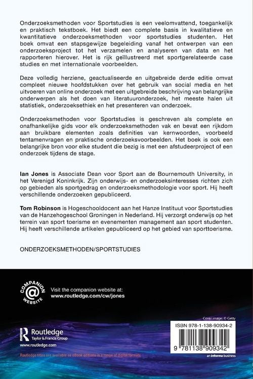 Produktbild: Onderzoeksmethoden voor Sportstudies