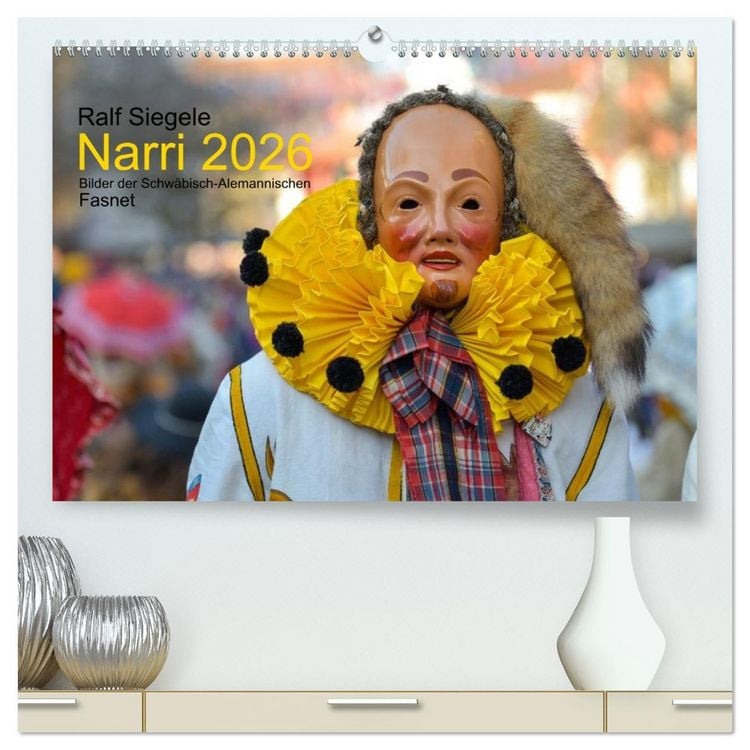 Produktbild: Narri 2026 Bilder der Schw&auml;bisch-Alemannischen Fasnet (hochwertiger Premium Wandkalender 2026 DIN A2 quer), Kunstdruck in Hochglanz