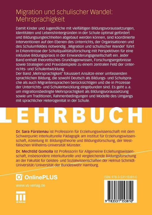 Produktbild: Migration und schulischer Wandel: Mehrsprachigkeit